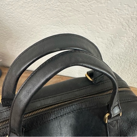 Madewell The Glasgow Satchel Black Leather Bag - Picture 10 of 16